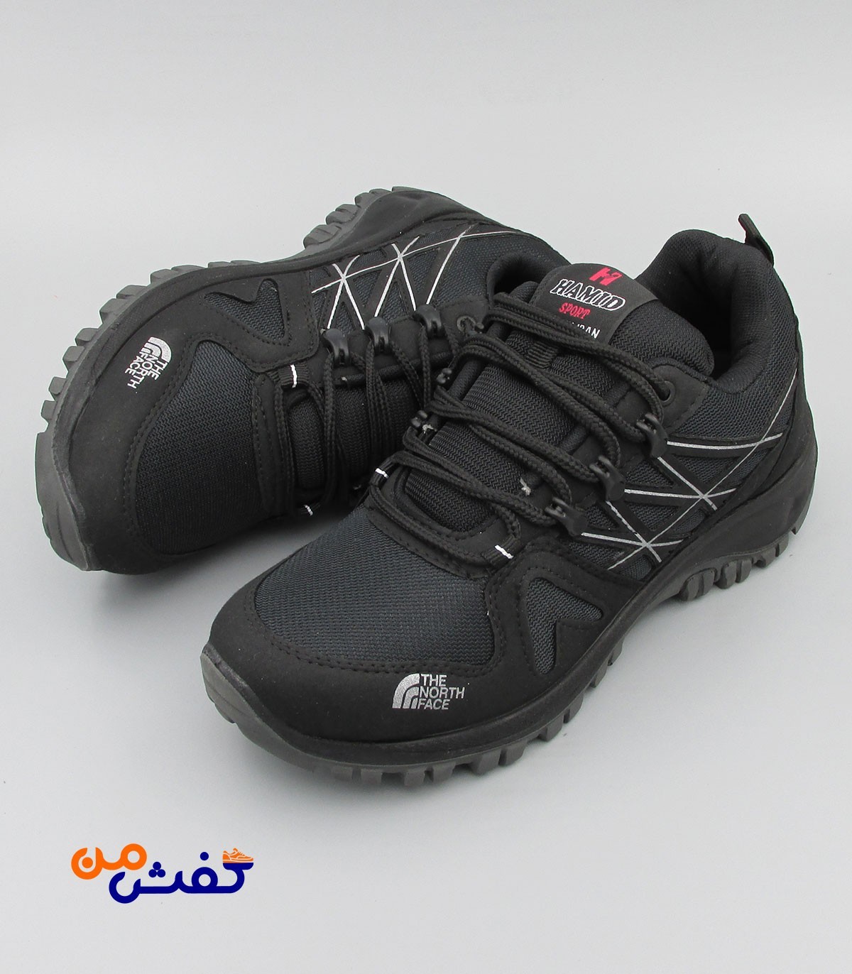 کفش اسپرت مردانه حمید اسپرت مدل نورث فیس رنگ مشکی کد 1426