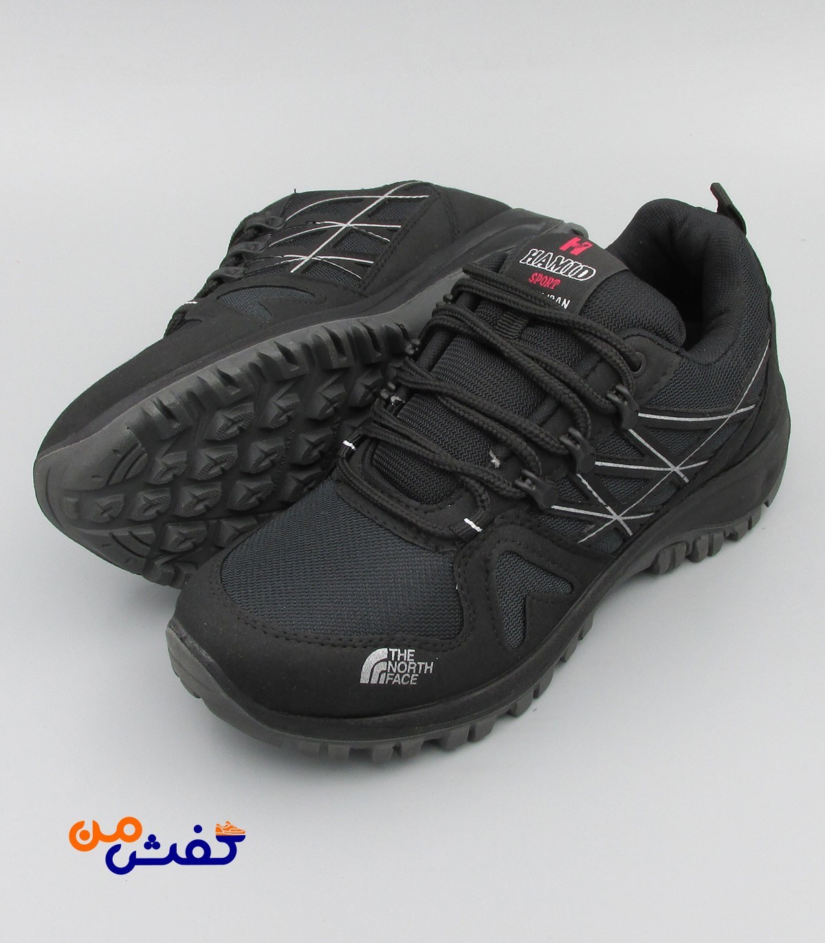 کفش اسپرت مردانه حمید اسپرت مدل نورث فیس رنگ مشکی کد 1426