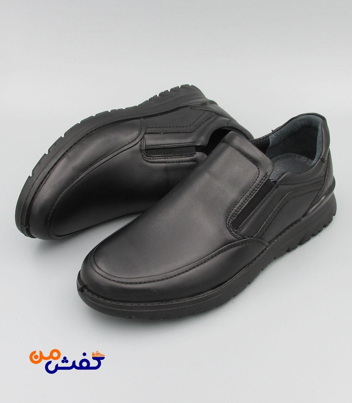 کفش طبی مردانه صمصام مدل فولینو رنگ مشکی کد 1427