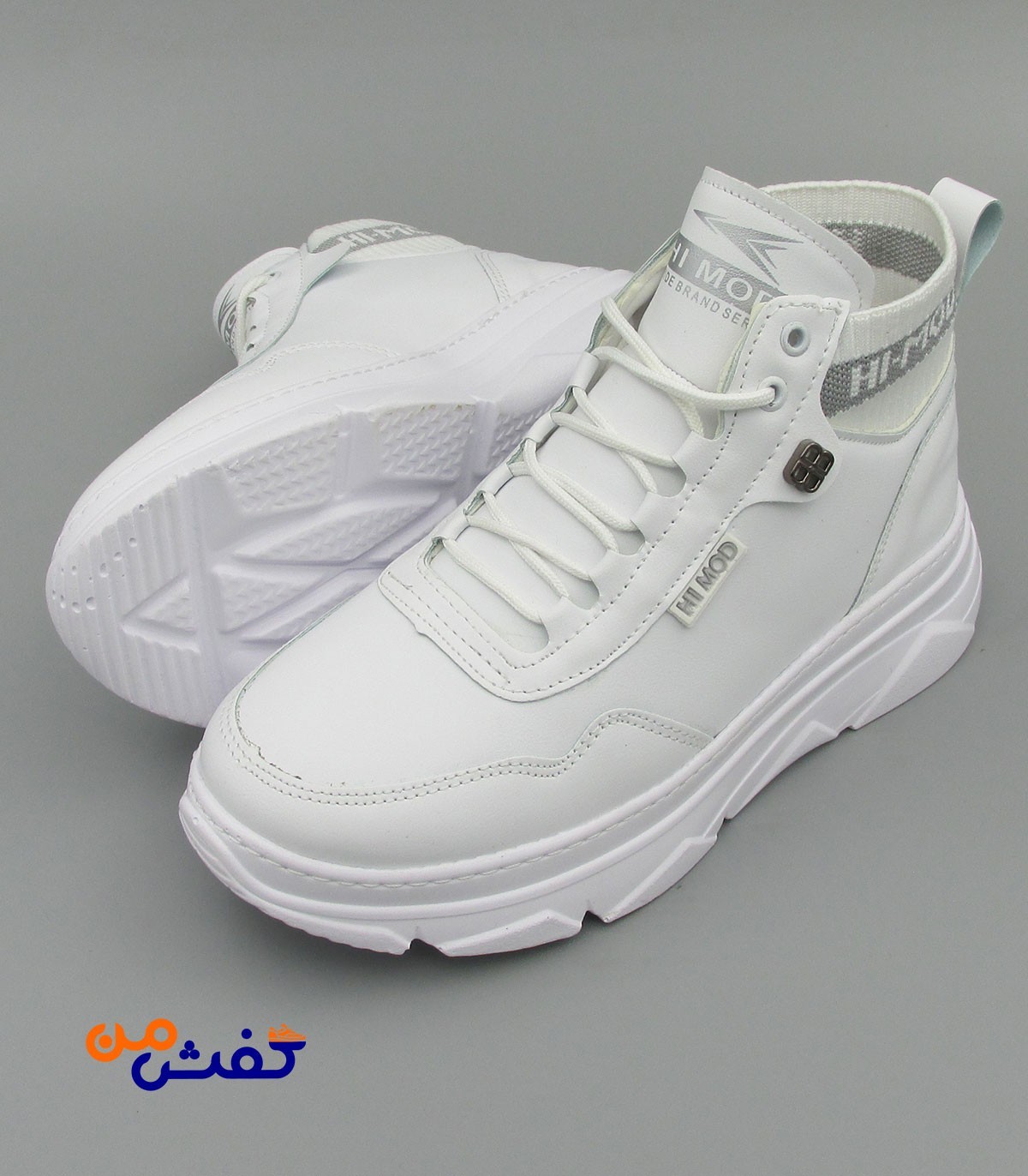 کفش نیم بوت های مد مدل یسنا رنگ سفید کد 1430