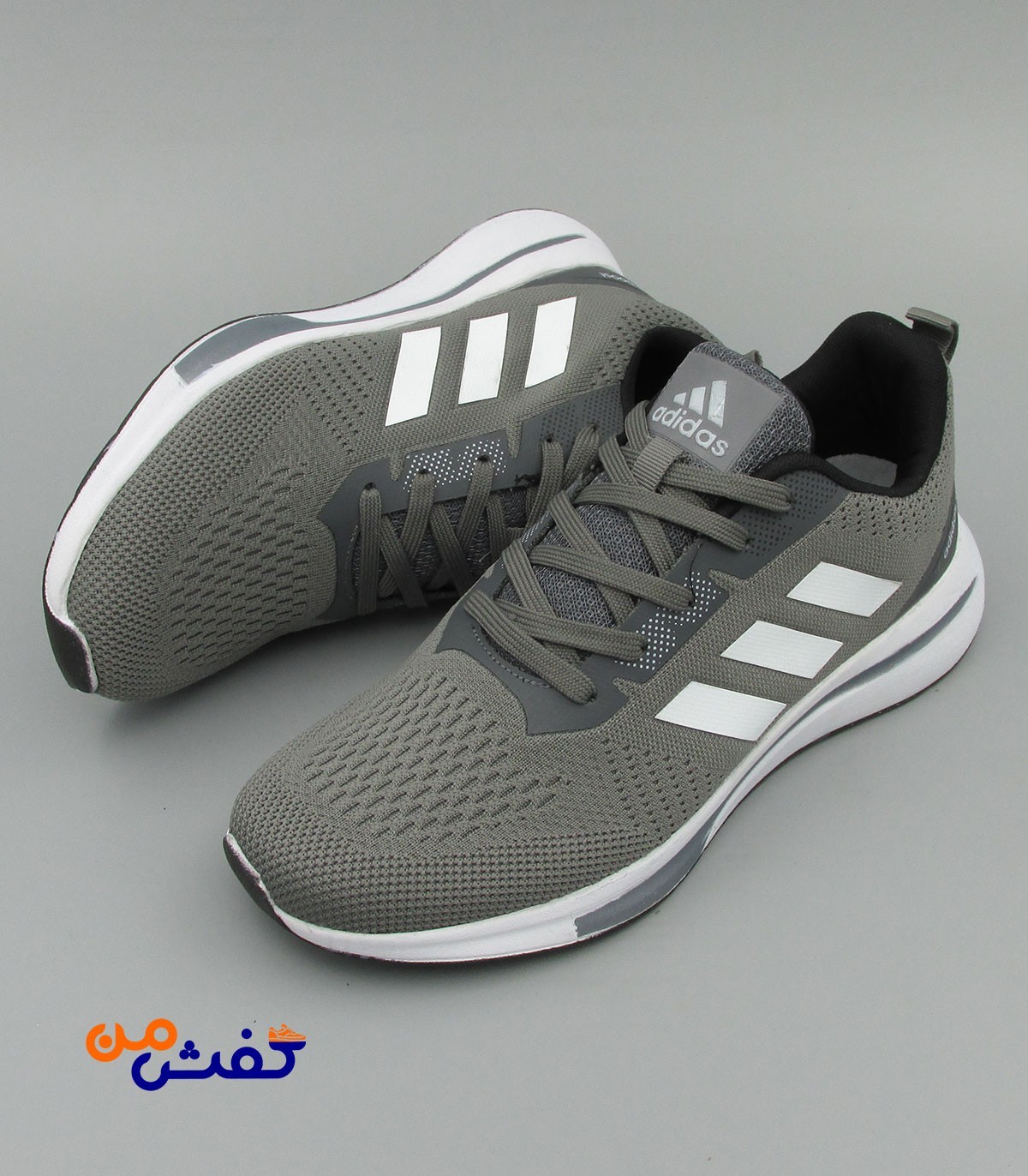 کفش اسپرت مردانه اهورا مدل آدیداس بوست رنگ طوسی کد 1446