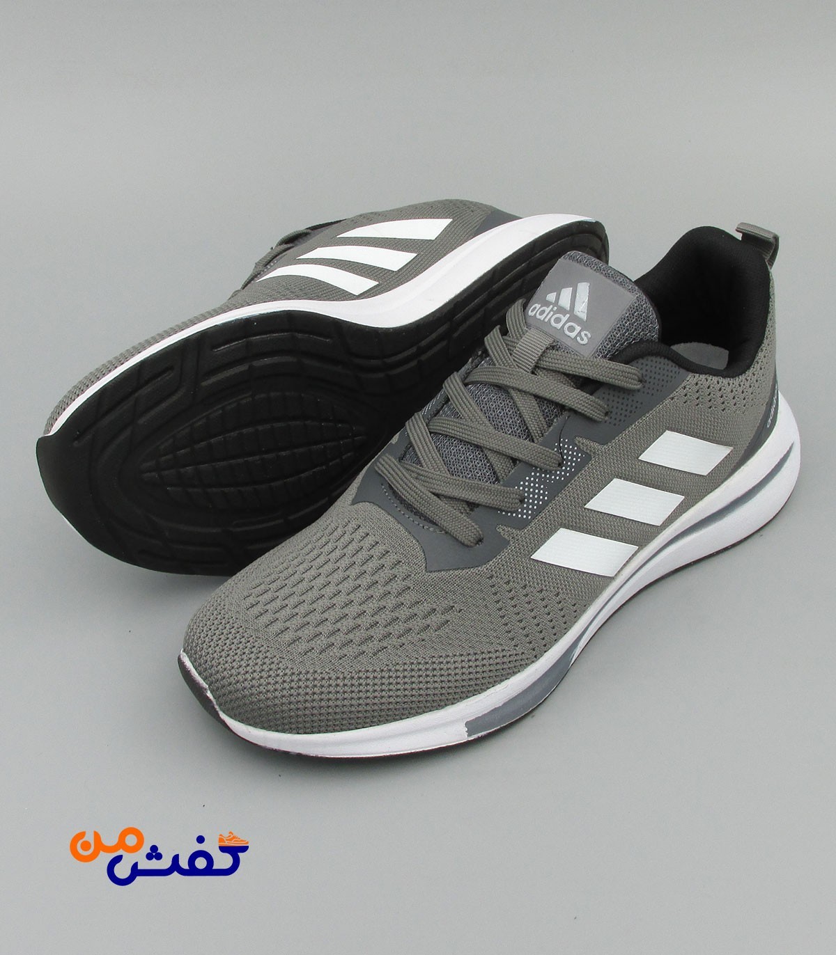 کفش اسپرت مردانه اهورا مدل آدیداس بوست رنگ طوسی کد 1446