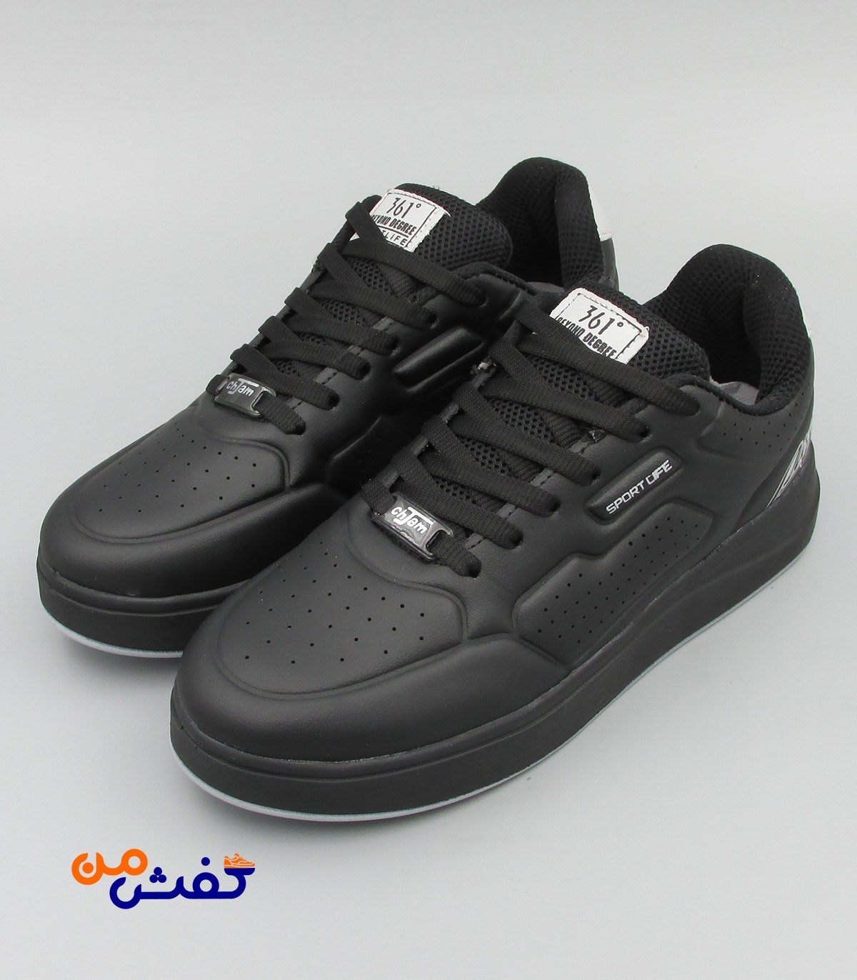 کفش ست روزمره چرم تام مدل 217 رنگ مشکی کد 1451