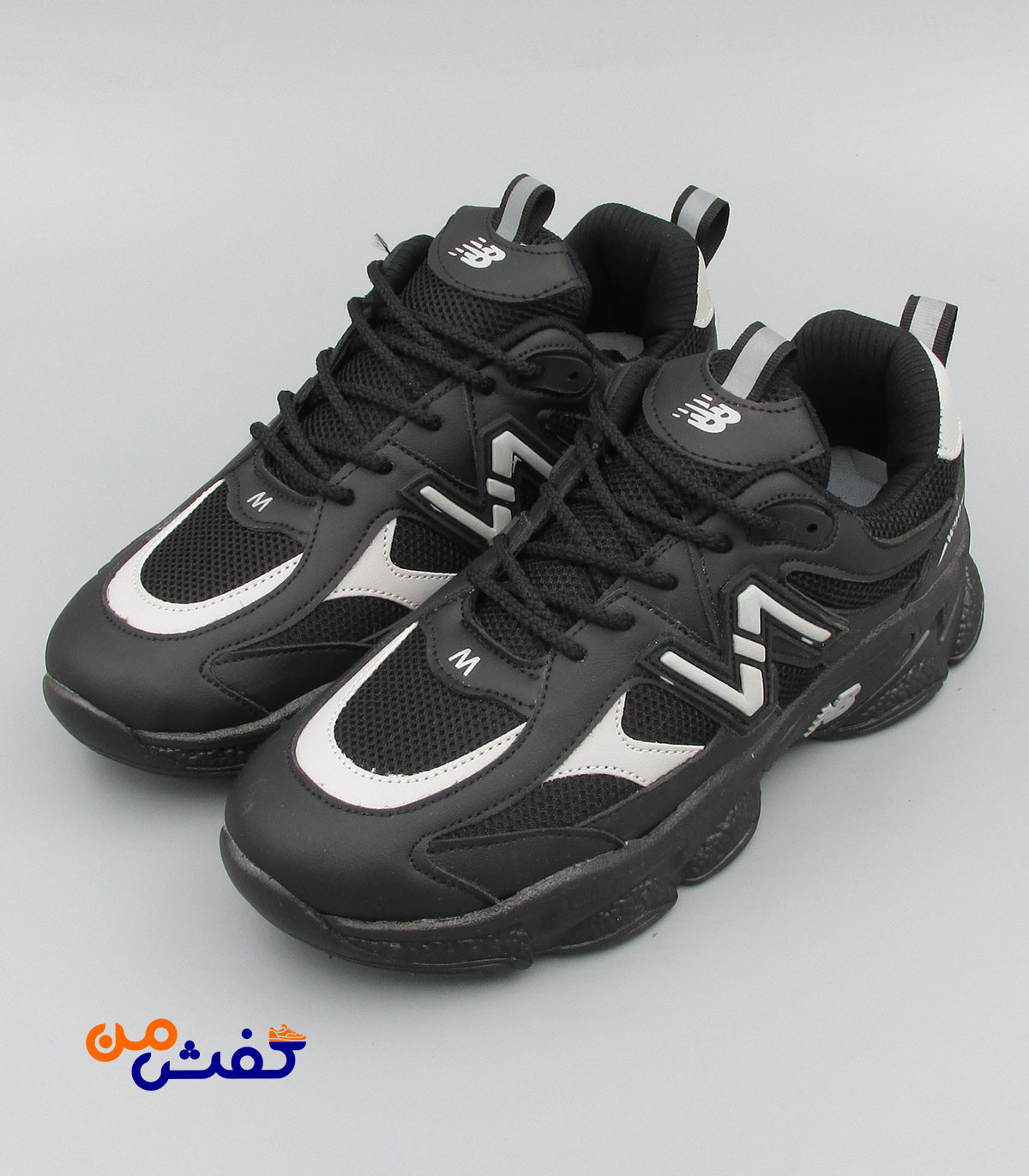 کفش اسپرت چرم تام مدل نیوبالانس رنگ مشکی کد 1456