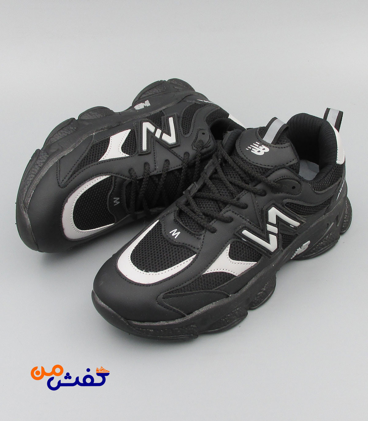 کفش اسپرت چرم تام مدل نیوبالانس رنگ مشکی کد 1456