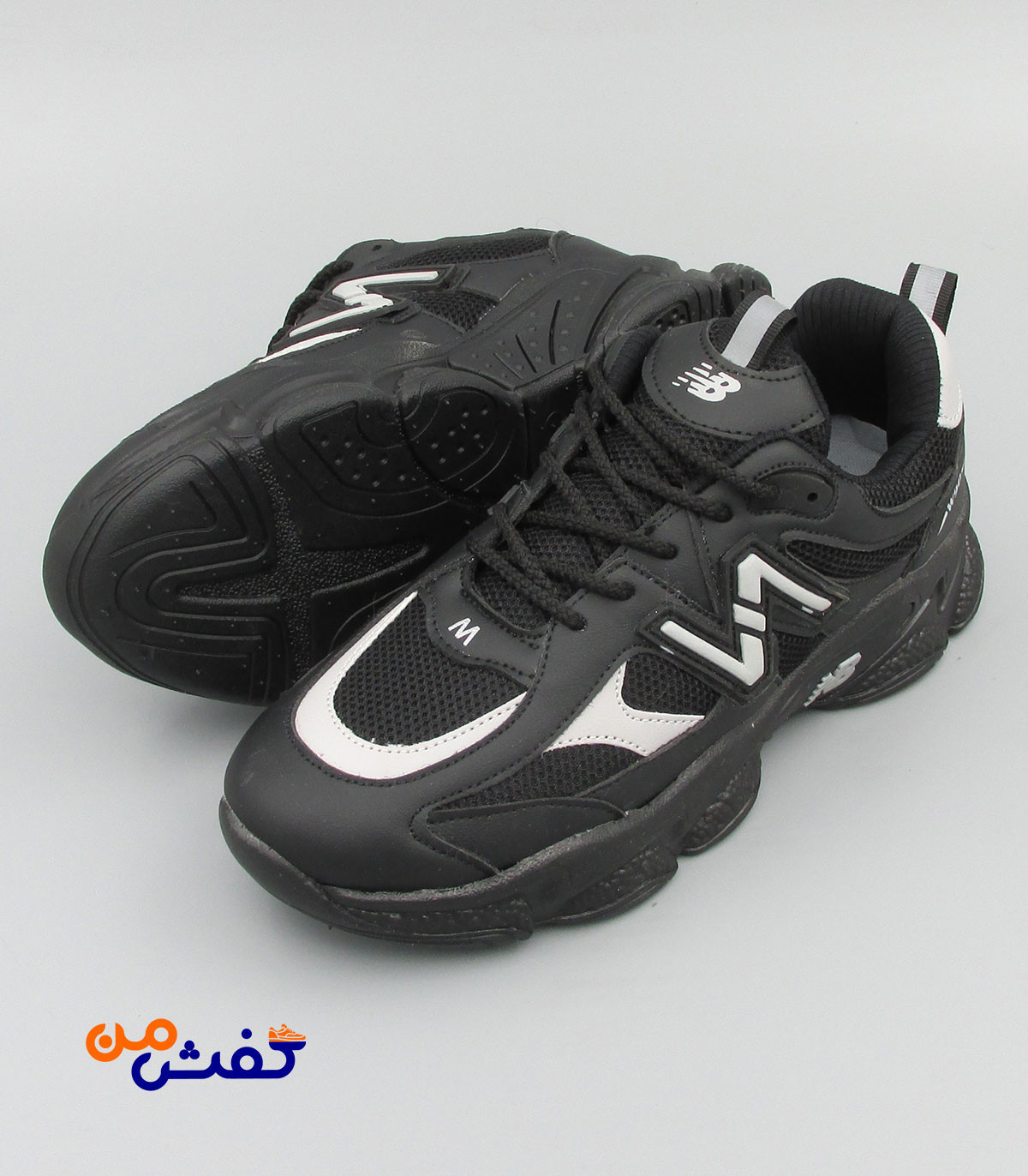 کفش اسپرت چرم تام مدل نیوبالانس رنگ مشکی کد 1456
