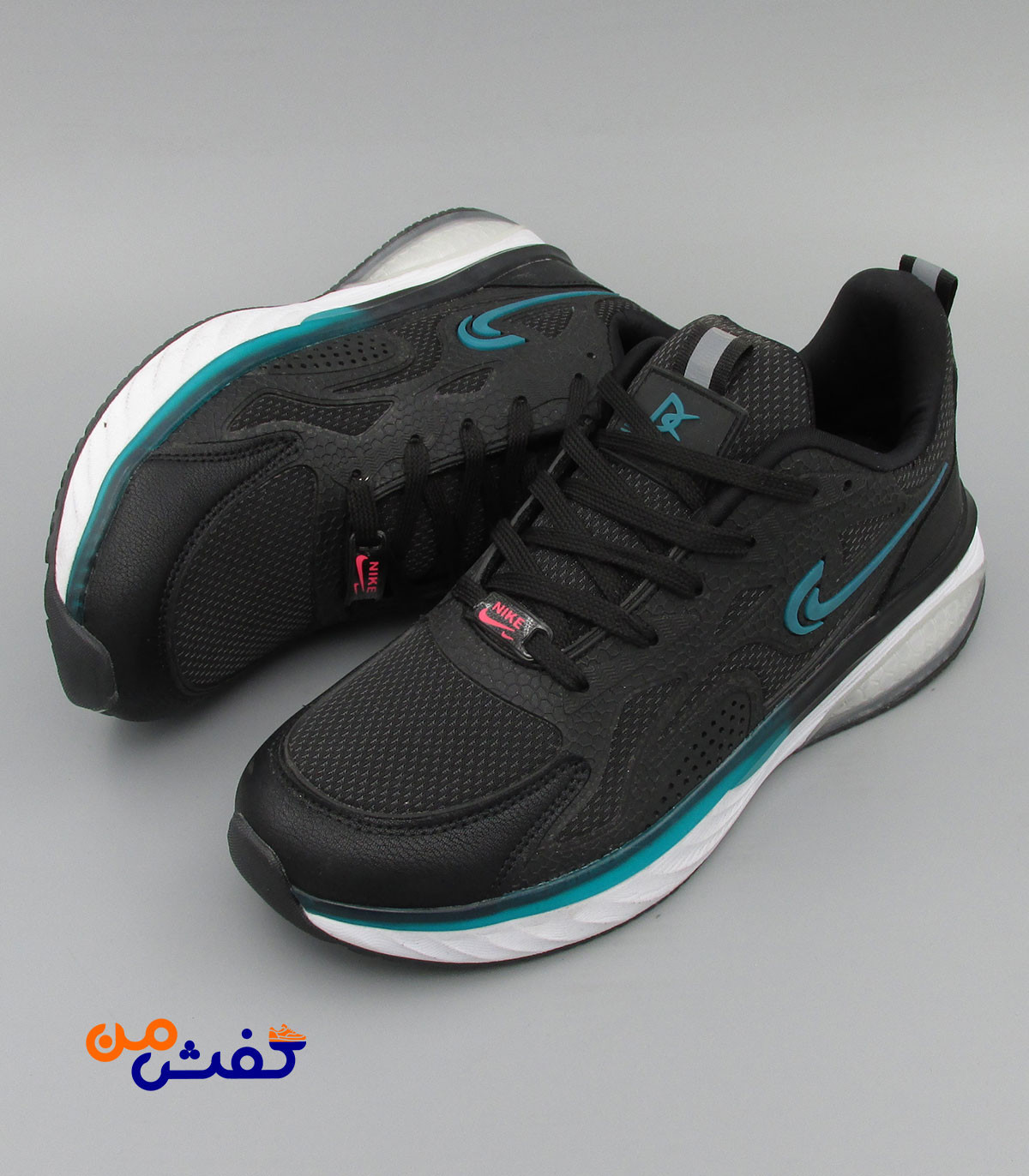 کفش اسپرت مردانه پدیده مدل نایک ایر12 رنگ مشکی سبز کد 1464