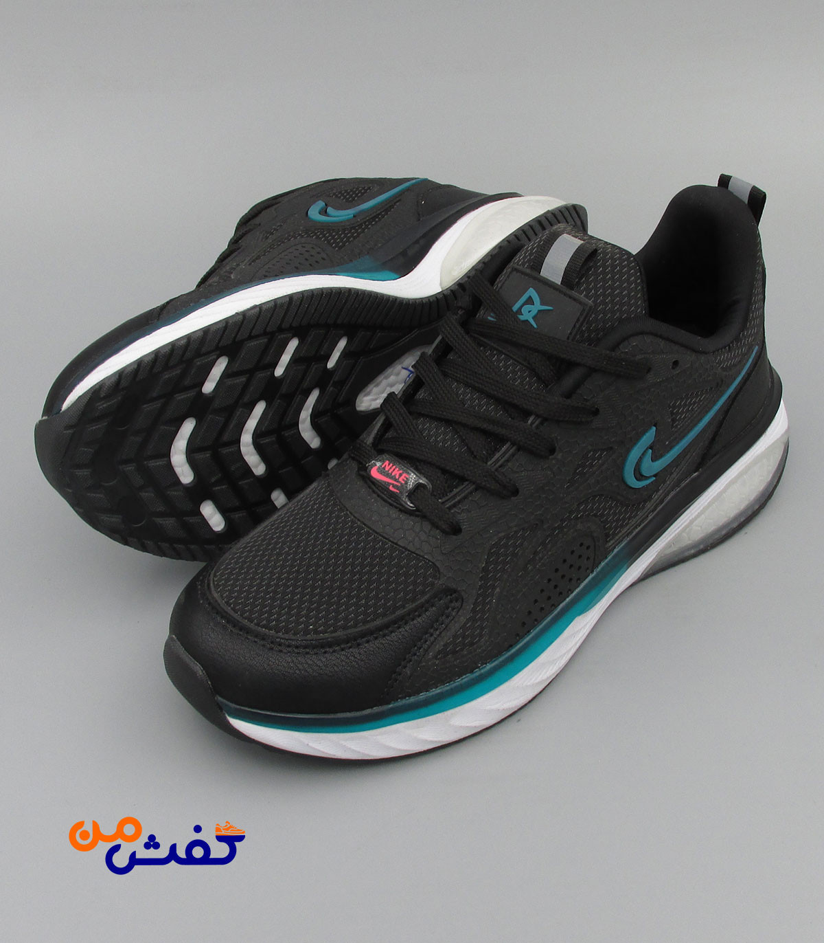 کفش اسپرت مردانه پدیده مدل نایک ایر12 رنگ مشکی سبز کد 1464