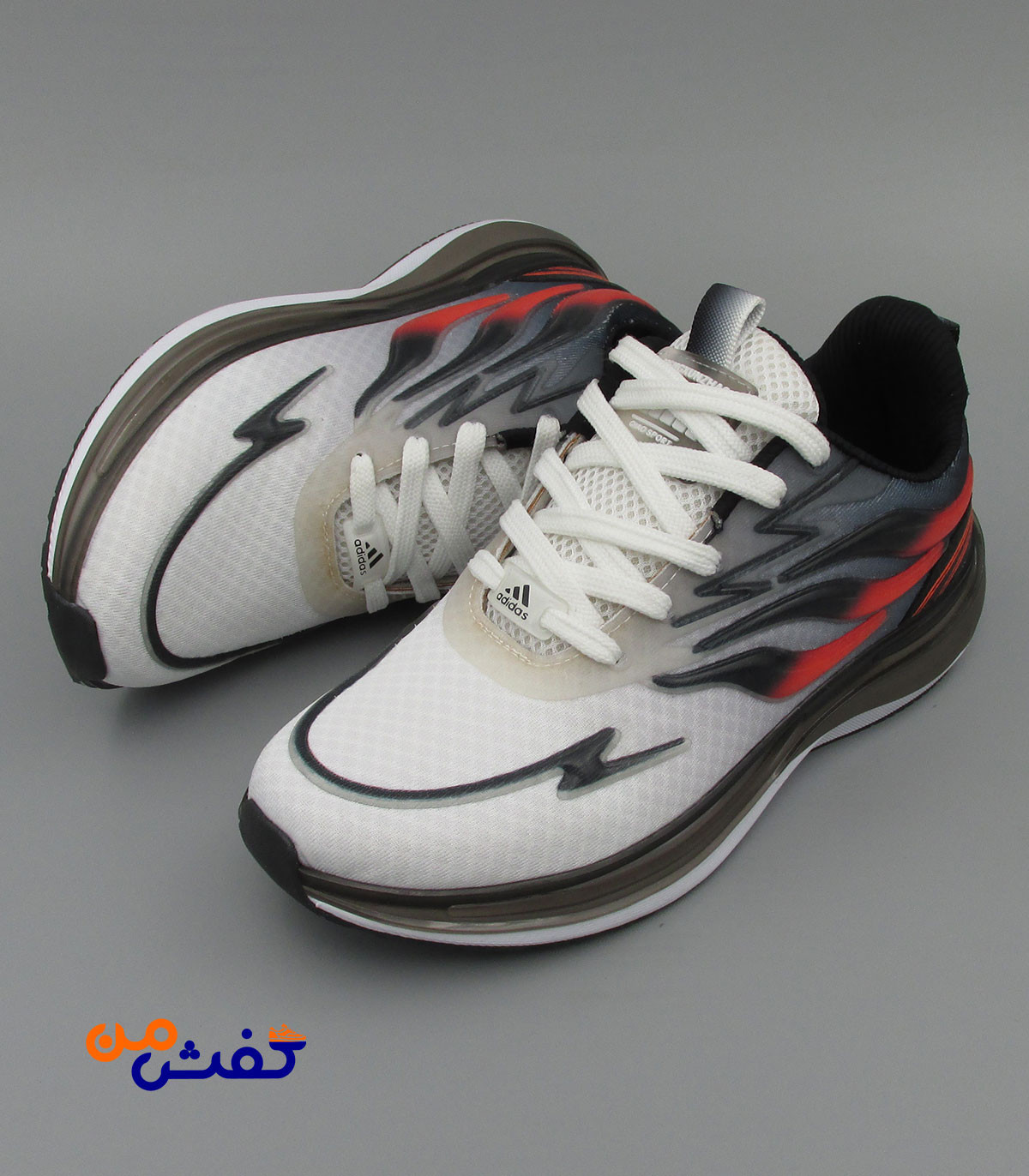 کفش اسپرت مردانه سمند مدل فالکون رنگ سفید نارنجی کد 1466