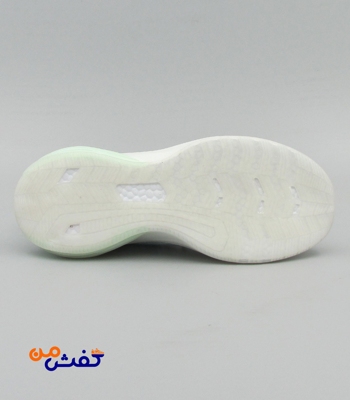 کفش اسپرت چرم تام مدل رانینگ رنگ سفید سبز کد 1475