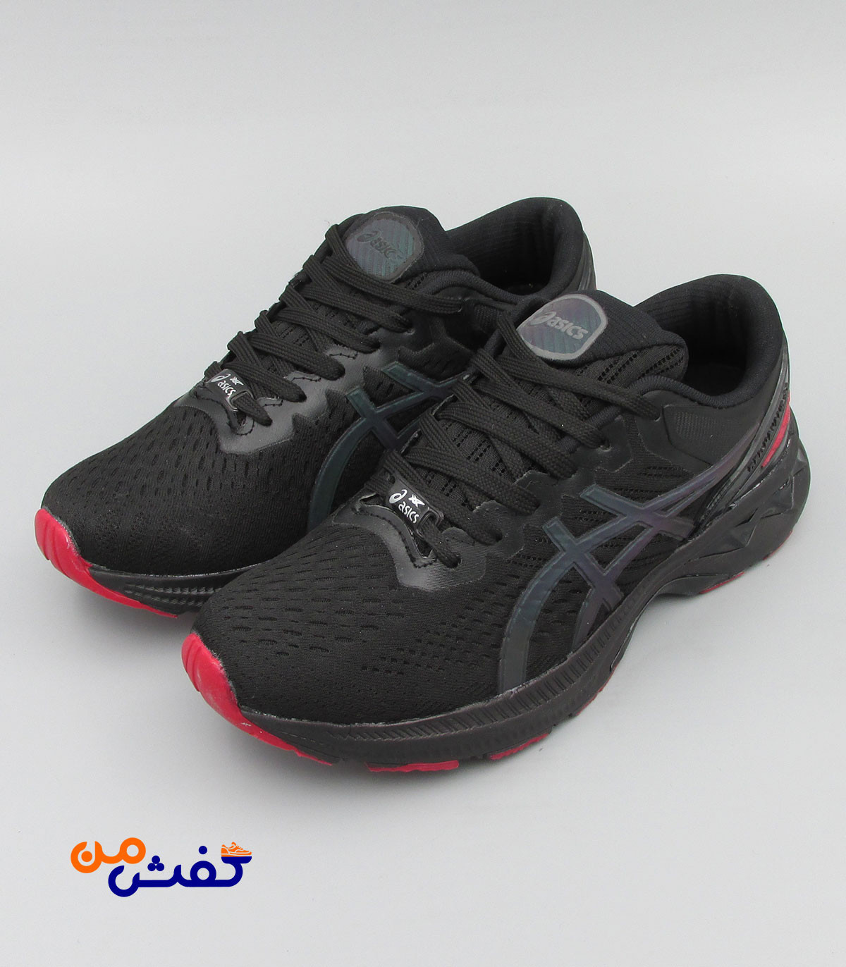 کفش اسپرت مردانه پدیده مدل اسیکس رنگ مشکی قرمز کد 1288