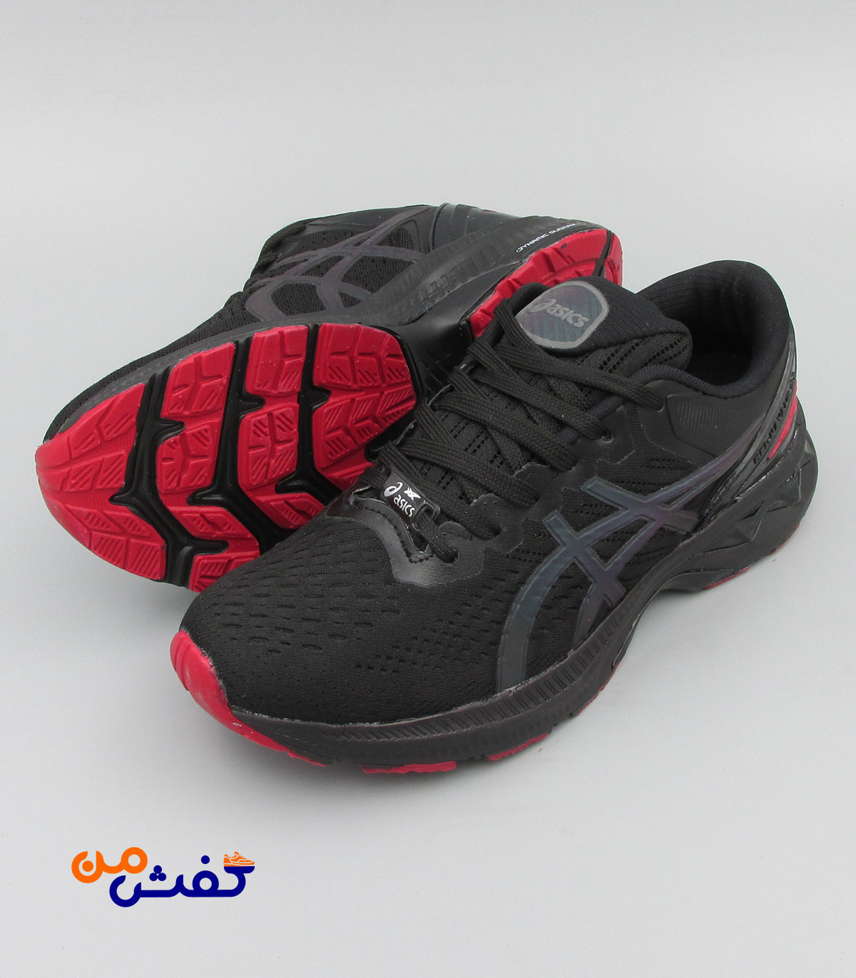کفش اسپرت مردانه پدیده مدل اسیکس رنگ مشکی قرمز کد 1288