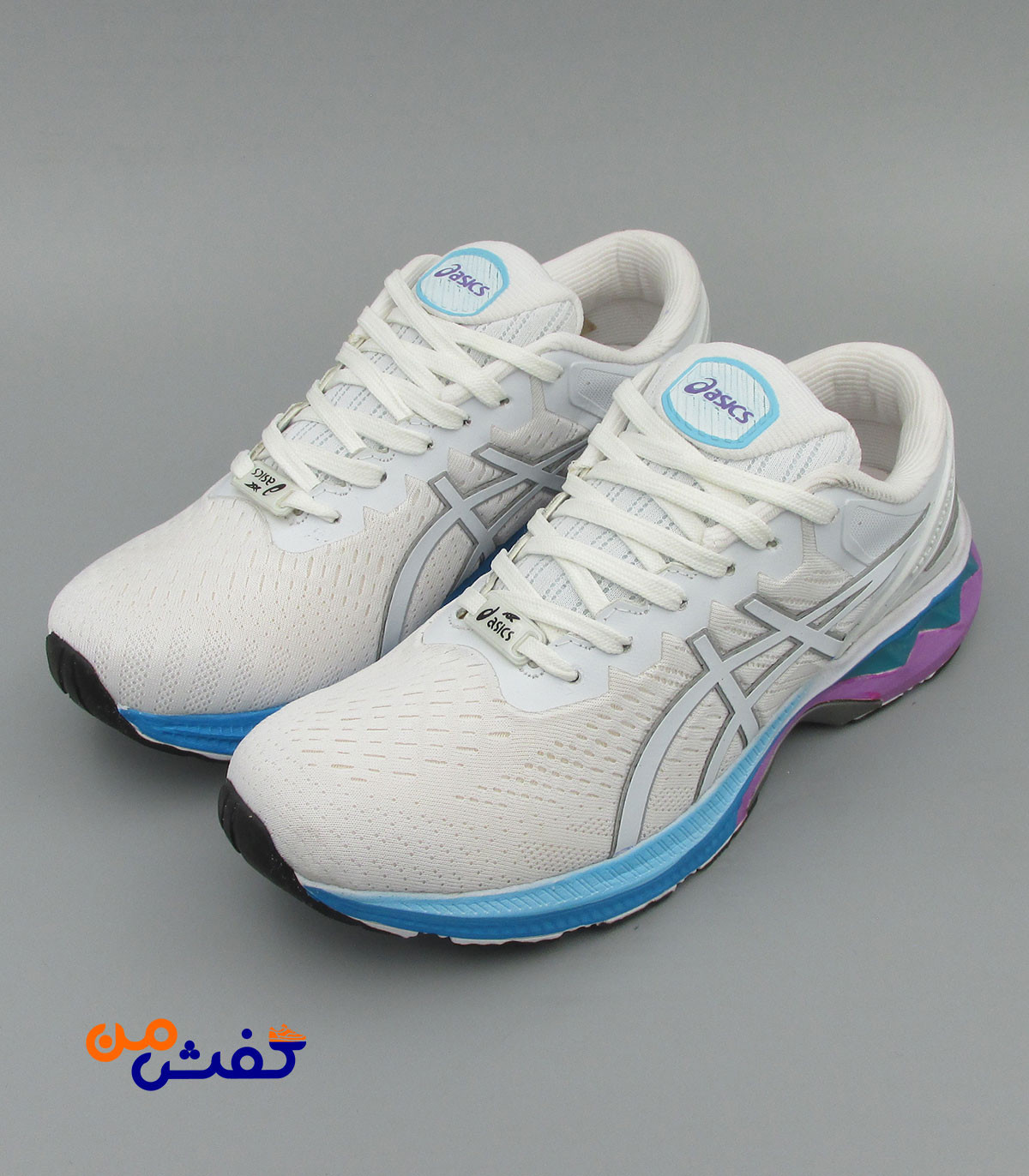 کفش اسپرت مردانه پدیده مدل اسیکس رنگ سفید آبی کد 1478