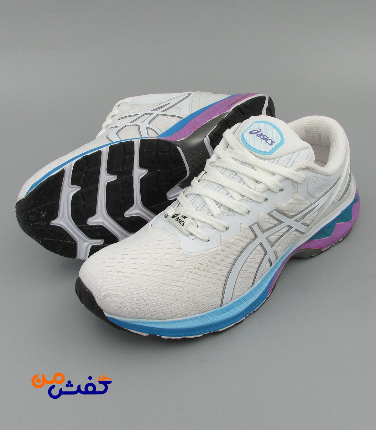 کفش اسپرت مردانه پدیده مدل اسیکس رنگ سفید آبی کد 1478