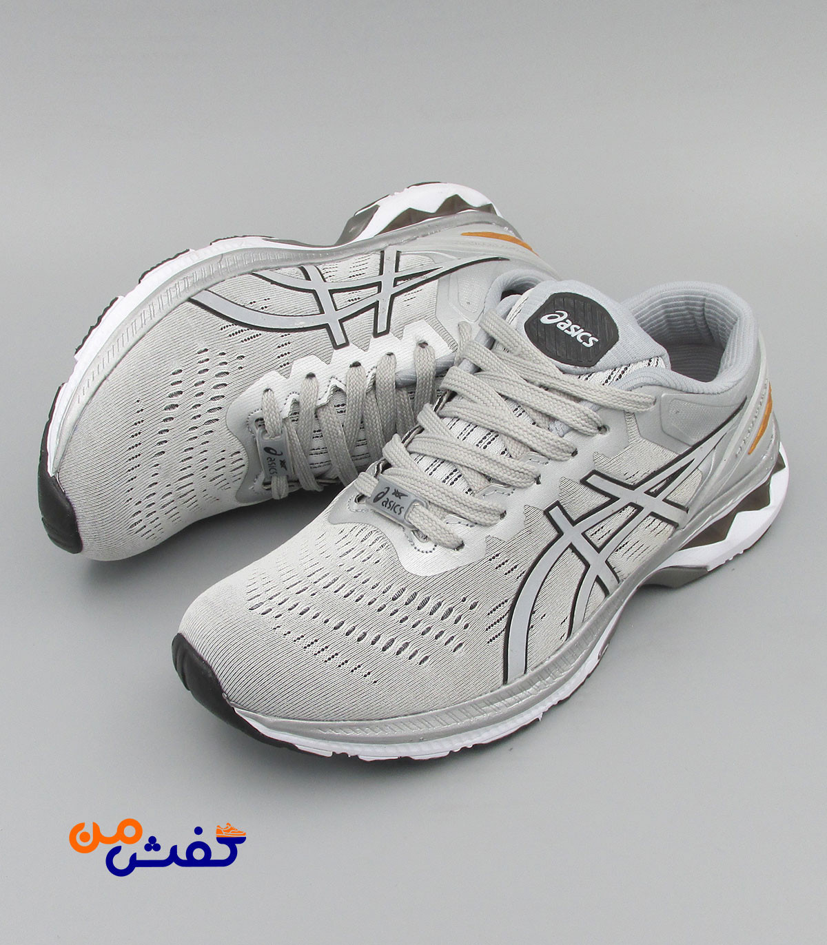 کفش اسپرت مردانه پدیده مدل اسیکس رنگ طوسی مشکی کد 1479