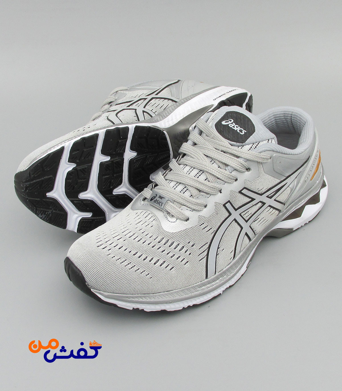 کفش اسپرت مردانه پدیده مدل اسیکس رنگ طوسی مشکی کد 1479