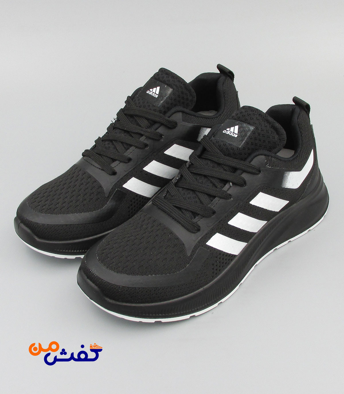 کفش اسپرت ست تلاش مدل آدیداس رنگ مشکی سفید کد 1486