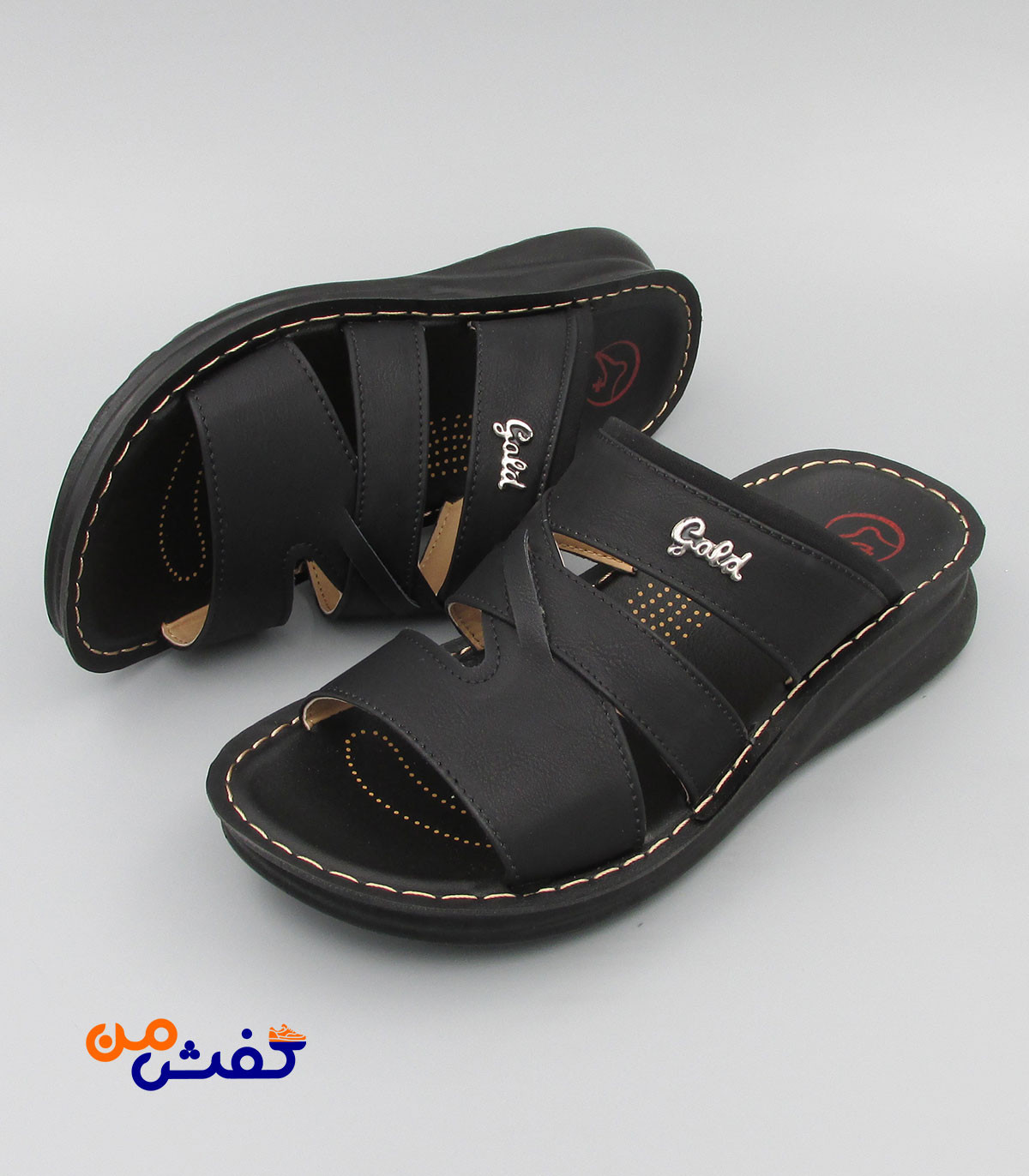 صندل طبی مردانه آیسانا مدل 4054 رنگ مشکی کد 1496