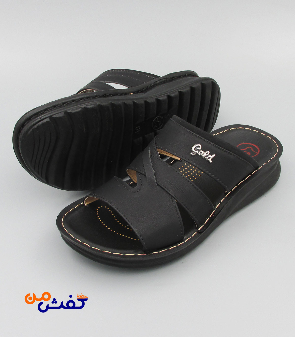صندل طبی مردانه آیسانا مدل 4054 رنگ مشکی کد 1496