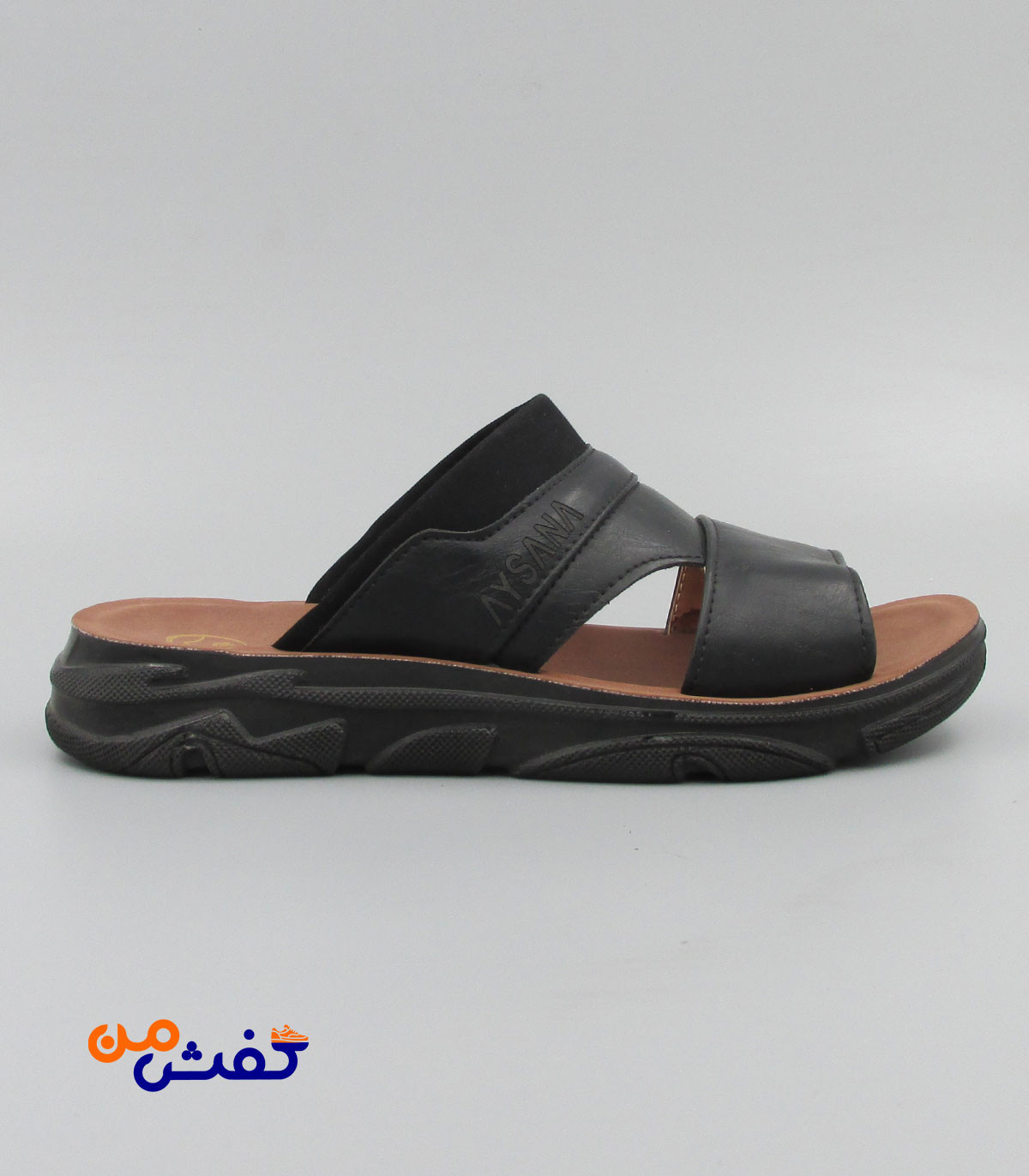 صندل طبی مردانه آیسانا مدل 8001 رنگ مشکی کد 1505