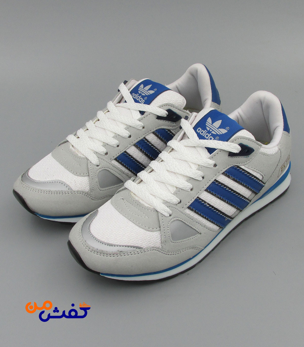 کفش اسپرت مردانه نیوپارسیان مدل ZX750 رنگ سفید آبی کد 1507