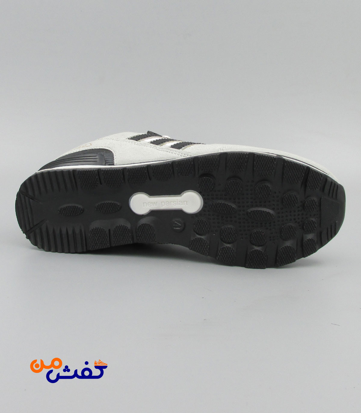 کفش اسپرت مردانه نیوپارسیان مدل ZX750 رنگ طوسی مشکی کد 1356