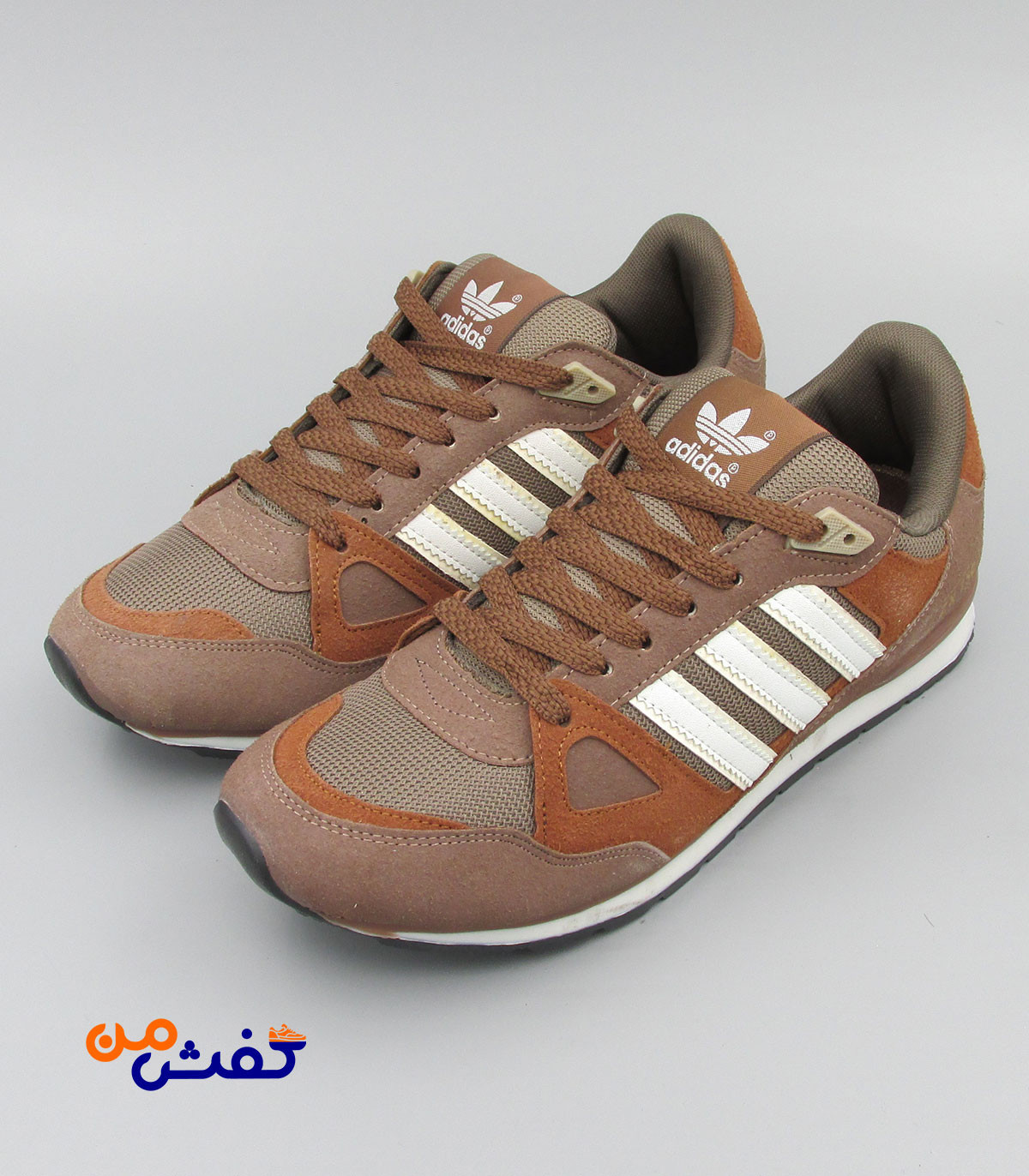 کفش اسپرت مردانه نیوپارسیان مدل ZX750 رنگ قهوه ای کد 1357