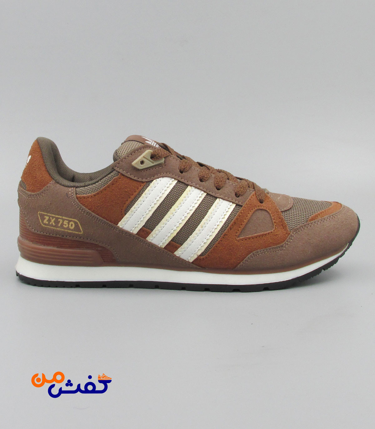 کفش اسپرت مردانه نیوپارسیان مدل ZX750 رنگ قهوه ای کد 1357