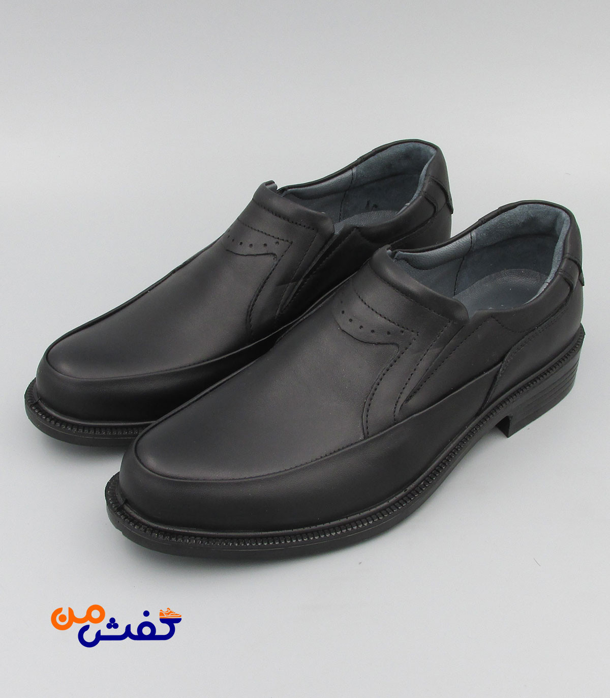 کفش رسمی فرزین مدل سناتور کشی ساعتی رنگ مشکی کد 1514
