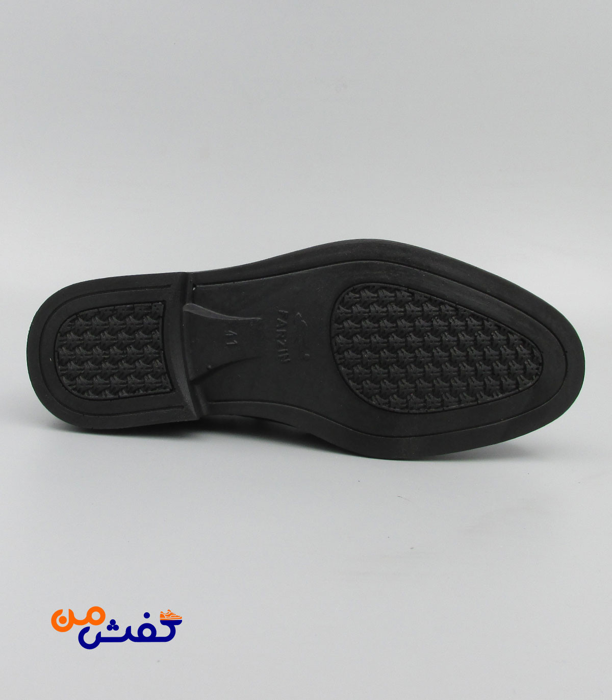 کفش رسمی فرزین مدل سناتور کشی ساعتی رنگ مشکی کد 1514