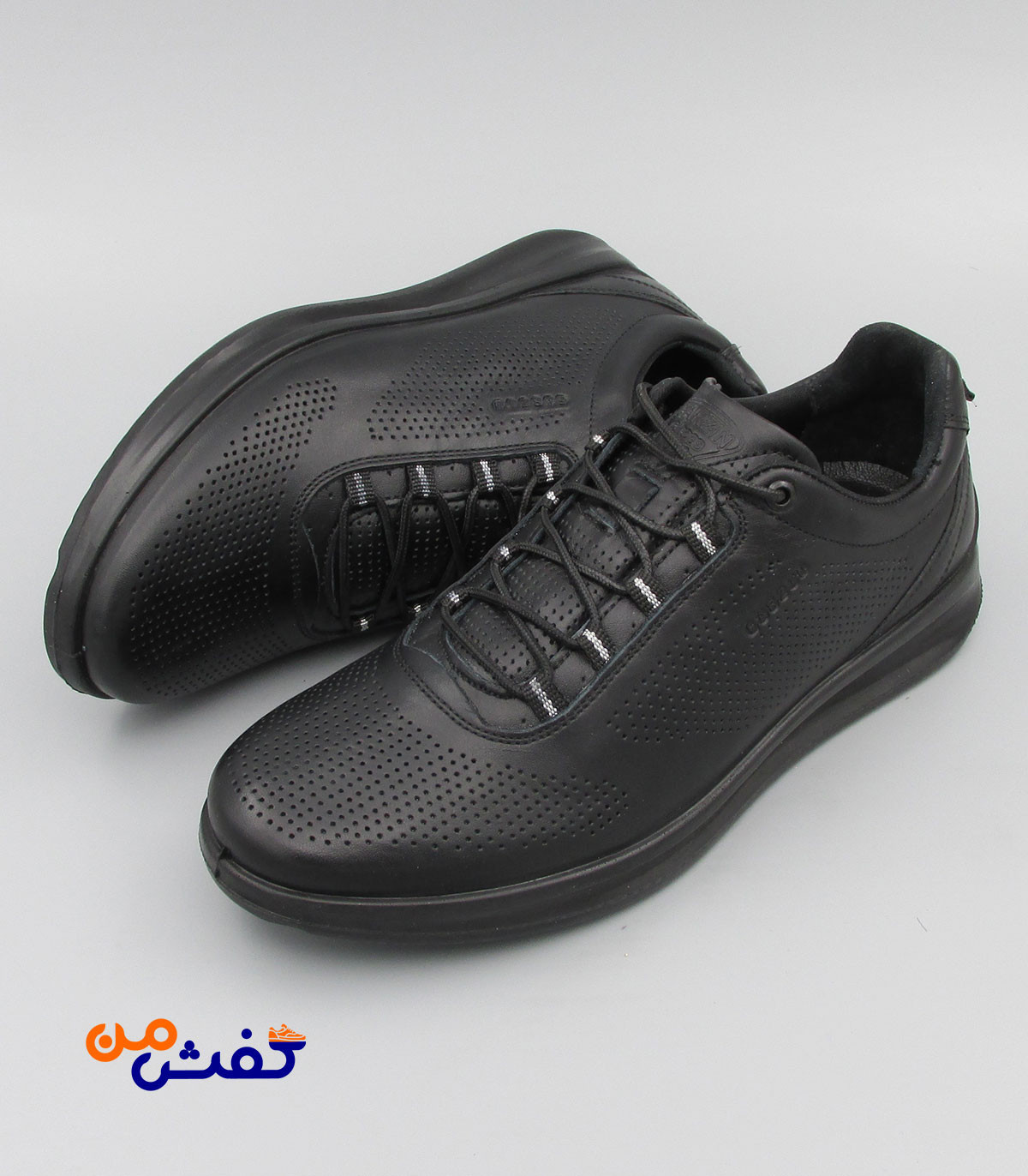 کفش روزمره مردانه فرزین مدل اکو بایوم بندی رنگ مشکی کد 1515