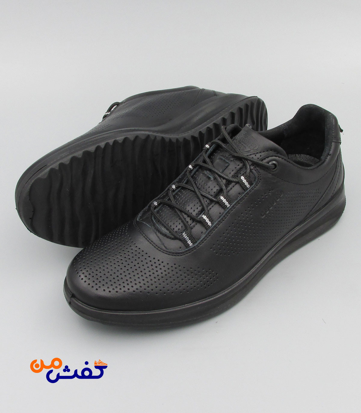 کفش روزمره مردانه فرزین مدل اکو بایوم بندی رنگ مشکی کد 1515