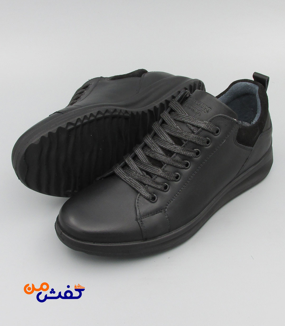کفش روزمره مردانه فرزین مدل پورتو بندی رنگ مشکی کد 1520