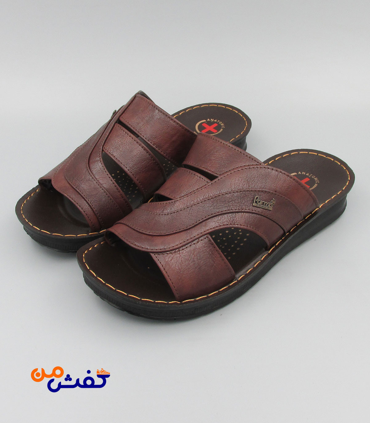 صندل طبی مردانه پارمیس مدل 1156 رنگ قهوه ای کد 1523