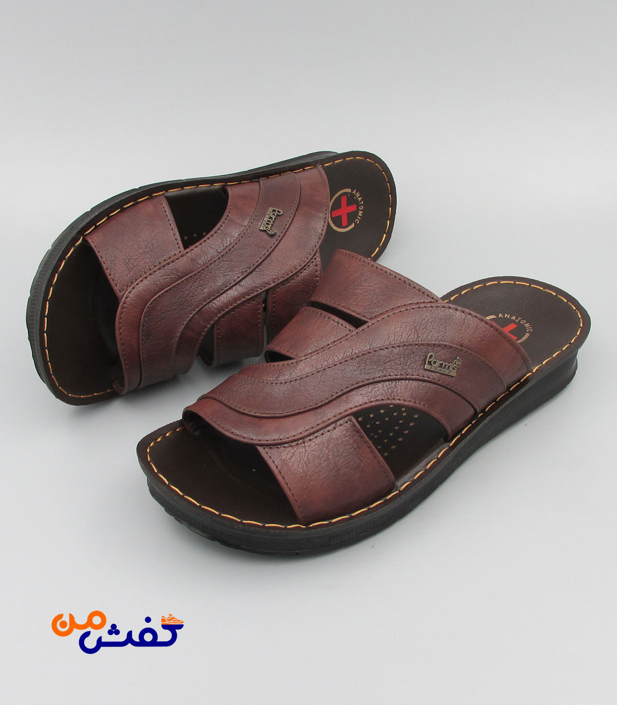 صندل طبی مردانه پارمیس مدل 1156 رنگ قهوه ای کد 1523