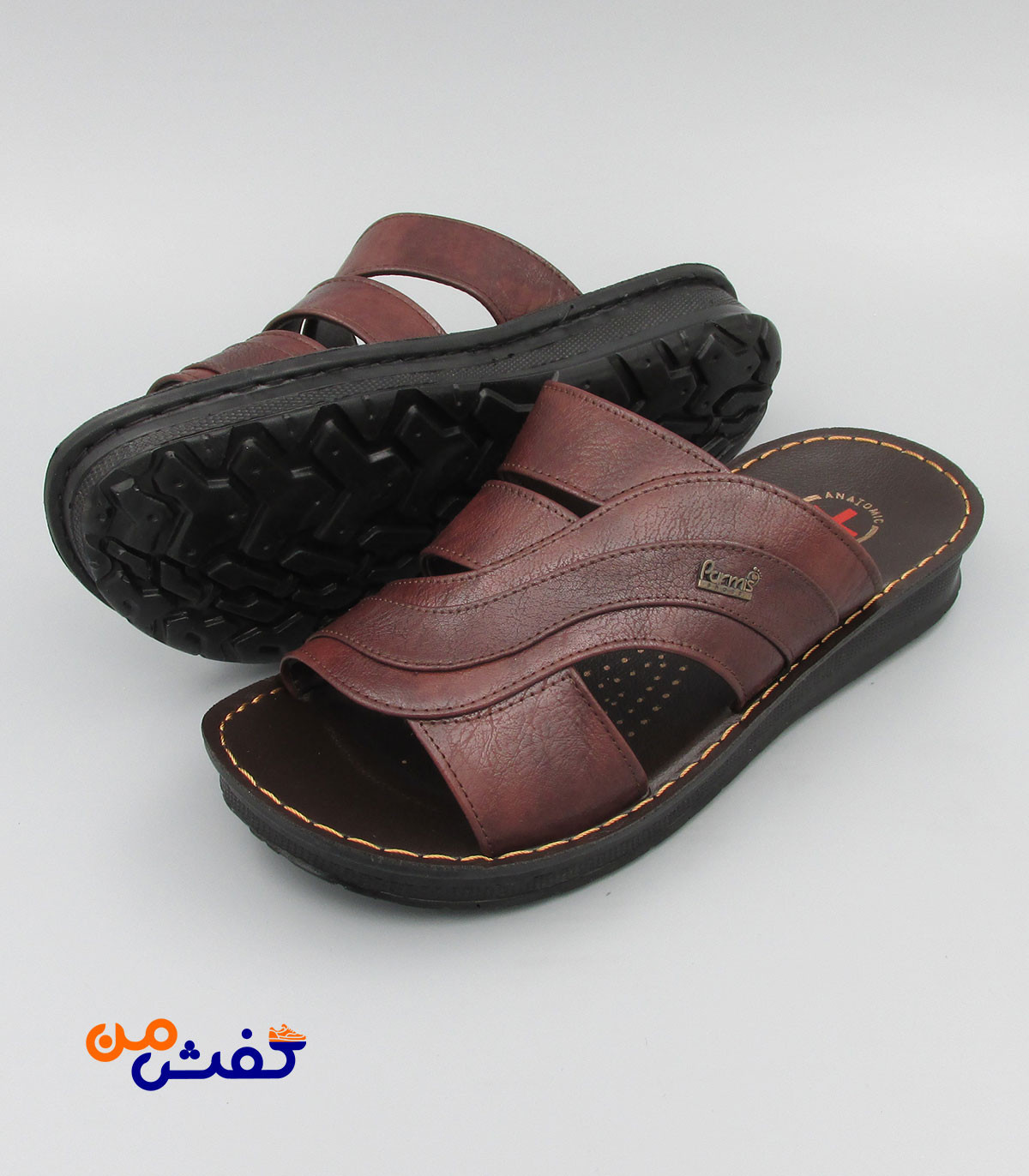 صندل طبی مردانه پارمیس مدل 1156 رنگ قهوه ای کد 1523