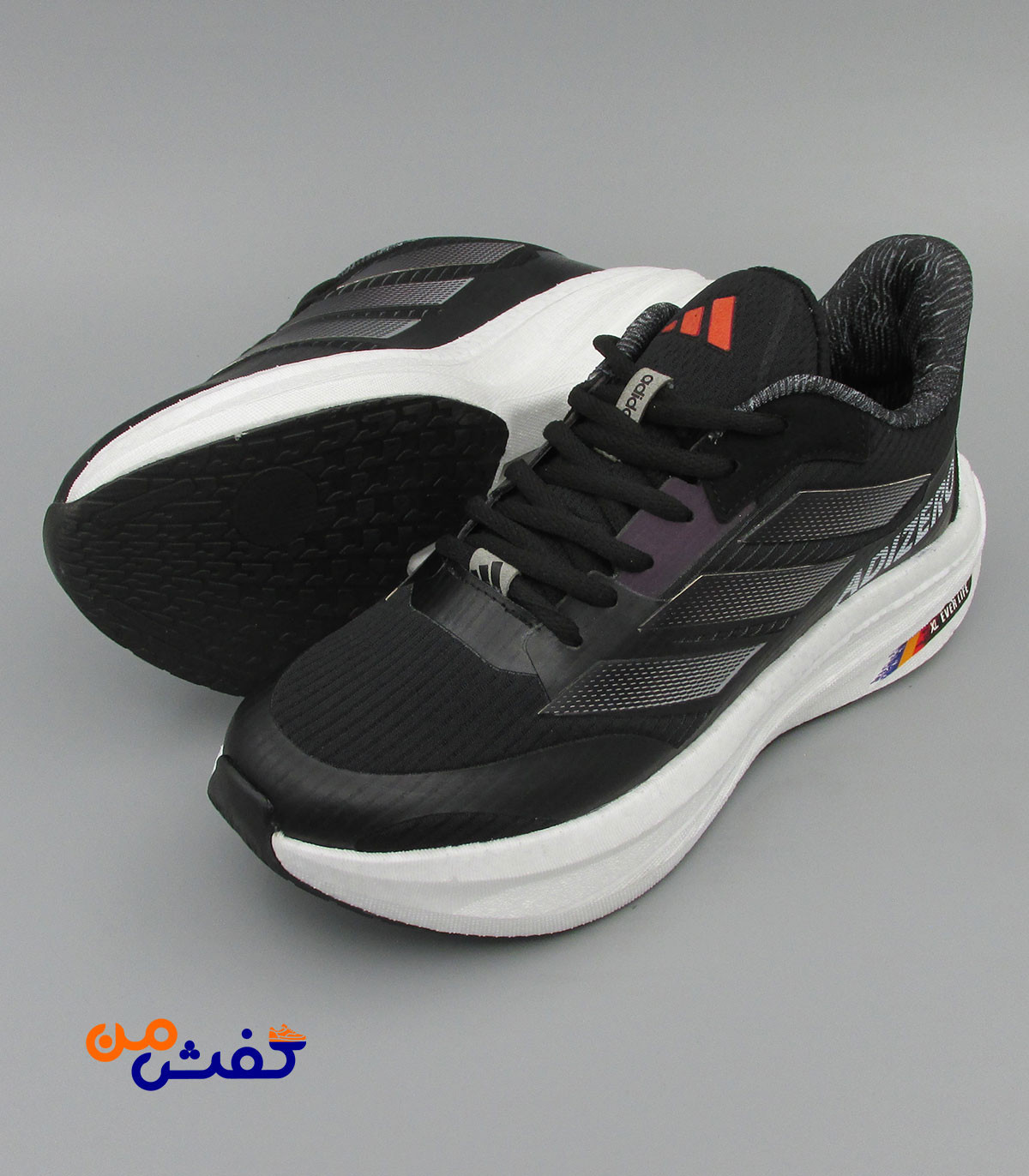 کفش اسپرت مردانه ایکس ال مدل آدیداس رنگ مشکی طوسی کد 1548