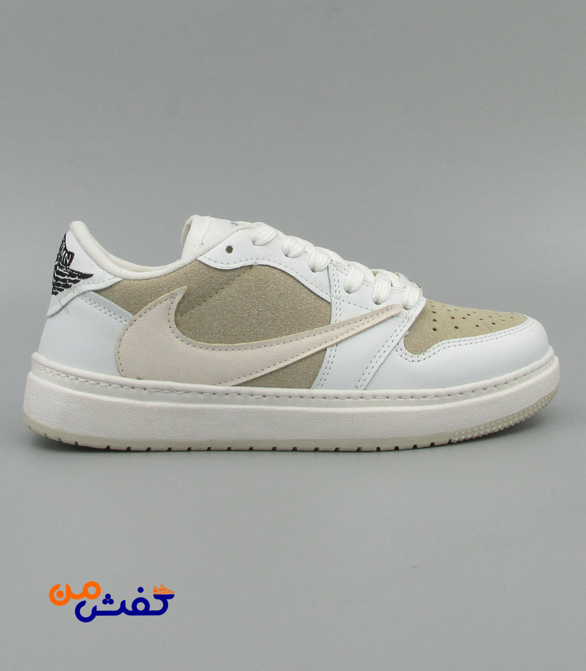 کفش روزمره های مد مدل نایکی تراویس رنگ سفید کرم کد 1564