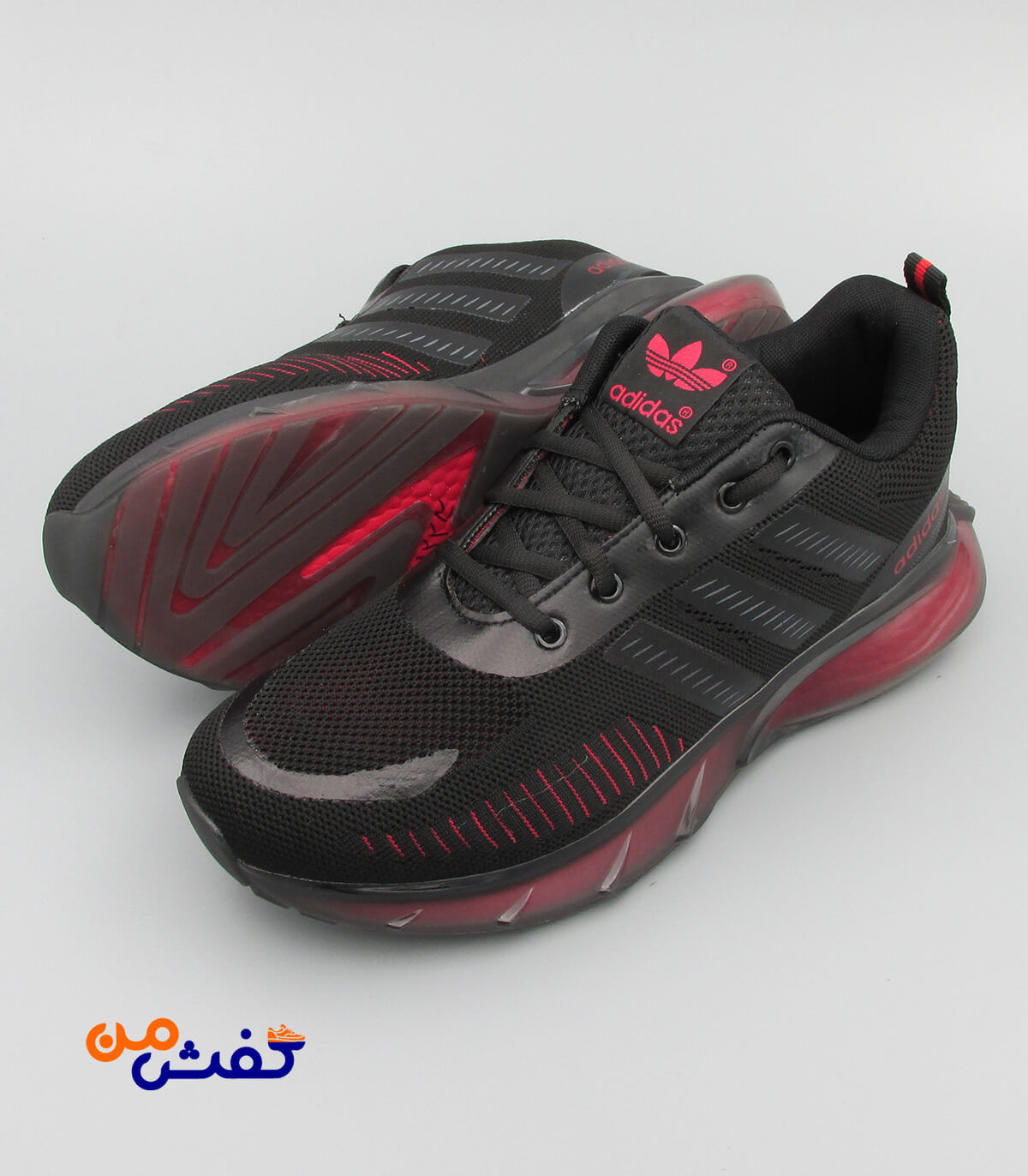 کفش اسپرت مردانه رویا آدیداس کپسولدار رنگ مشکی قرمز کد 1063