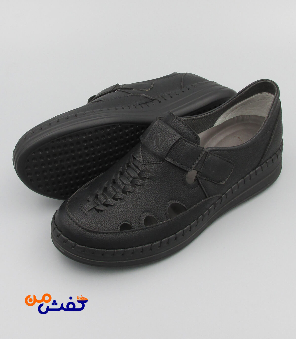 کفش طبی زنانه نیکان گام مدل جیران رنگ مشکی کد 1068
