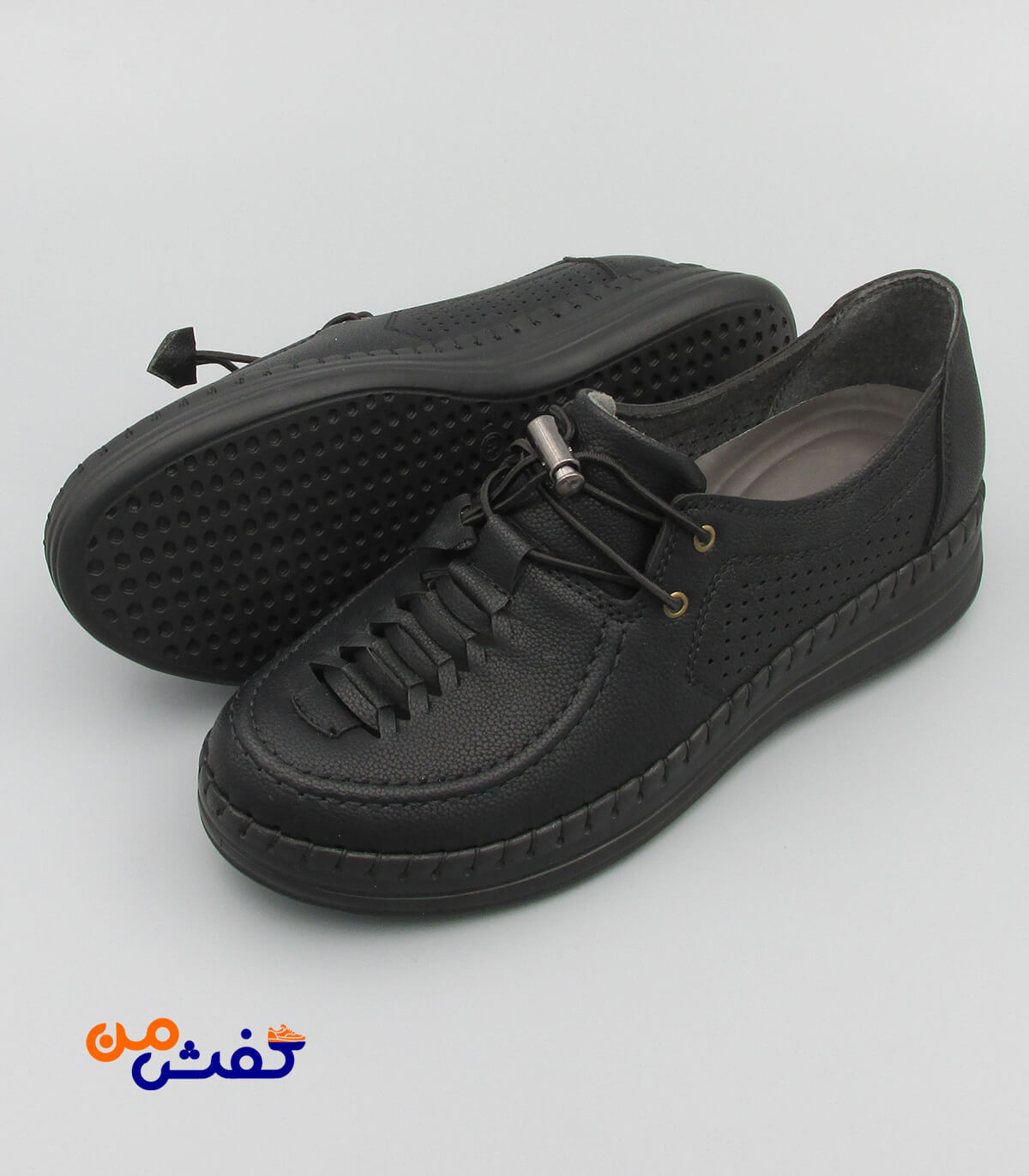 کفش طبی زنانه نیکان گام مدل غزل رنگ مشکی کد 1070