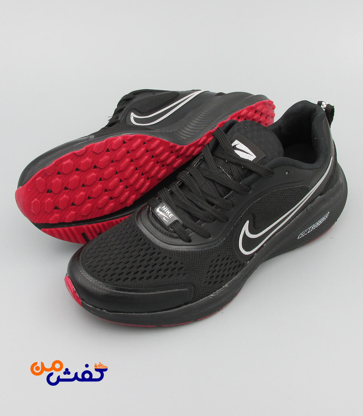 کفش اسپرت مردانه پدیده مدل نایکی رنگ مشکی قرمز کد 1092