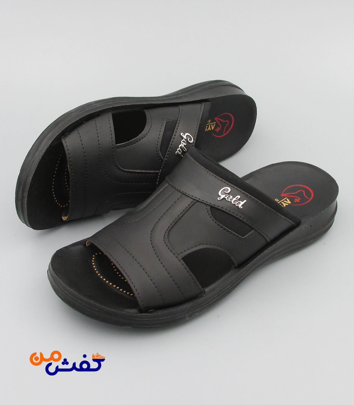 صندل طبی مردانه آیسانا مدل 4034 رنگ مشکی کد 1093